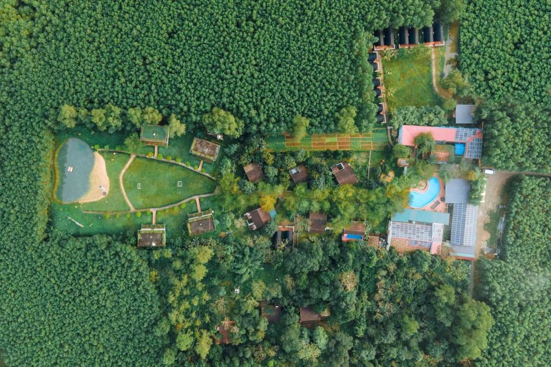 Chày Lập Farmstay: Xanh mướt từ trên cao.